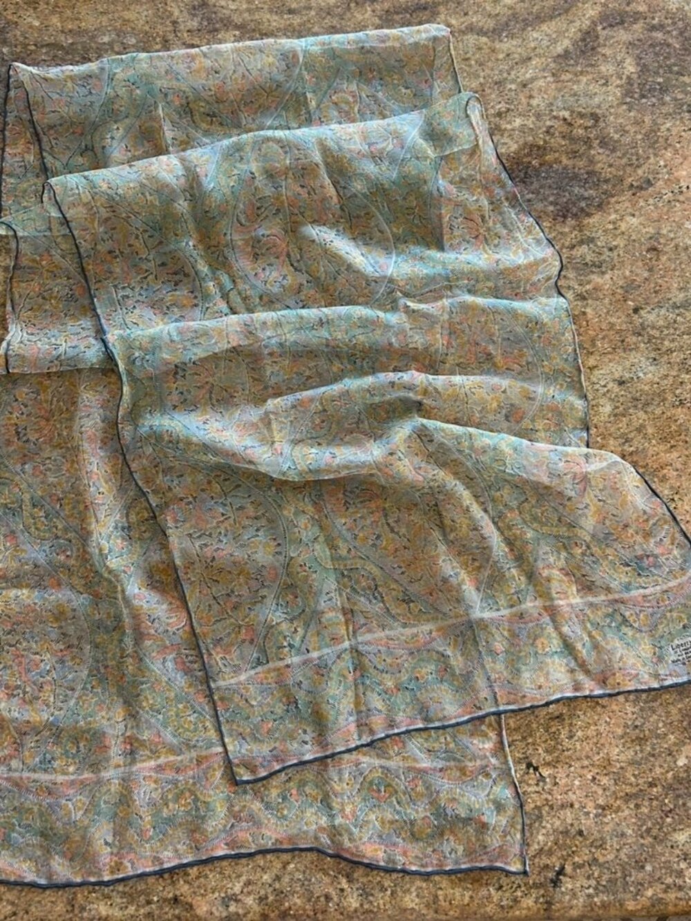 Vintage Liberty of London Silk Crepe Scarf Made in England Perfect for Summer